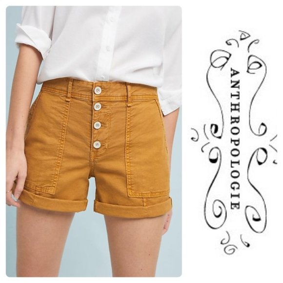 Anthropologie Pants - Anthropologie Wanderer Shorts Linen Blend Sz 27